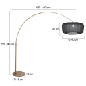 Steinhauer Luminaria de pedestal SPARKLED LIGHT E27 IP20, regulable