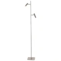 Luminaria de pedestal VOLARI de 2 llamas IP20, acero regulable