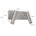 Steinhauer wall luminaire VOLARI IP20, dimmable