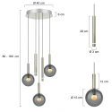 Steinhauer pendant luminaire VOLARI IP20, dimmable