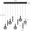 Steinhauer pendant luminaire VOLARI IP20, dimmable