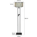 Steinhauer floor lamp STANG E27 IP20