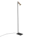 Luminaria de pedestal KORA de 1 llama GU10 IP20, negro regulable