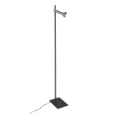 Mexlite Luminaria de pedestal KORA de 1 llama GU10 IP20, negro regulable