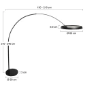 Steinhauer Luminaria de pedestal RINGLUX IP20, regulable