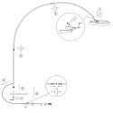 Steinhauer Luminaria de pedestal RINGLUX IP20, regulable