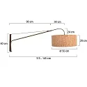 Steinhauer Luminaria de pared ELEGANT CLASSY E27 IP20, regulable