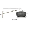 Steinhauer Luminaria de pared ELEGANT CLASSY E27 IP20, regulable