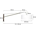 Steinhauer Luminaria de pared ELEGANT CLASSY E27 IP20, regulable