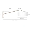 Steinhauer Luminaria de pared ELEGANT CLASSY de 1 llama E27 IP20, color bronce regulable