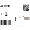 Steinhauer Luminaria de pared ELEGANT CLASSY de 1 llama E27 IP20, color bronce regulable