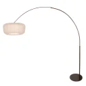 Steinhauer arc luminaire VELA LINO 1 flame E27 IP20, cocoa dimmable