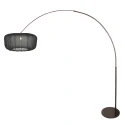 Steinhauer arc luminaire VELA LINO 1 flame E27 IP20, cocoa dimmable