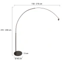 Steinhauer Luminaria de pedestal SPARKLED LIGHT E27 IP20, regulable