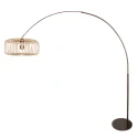 Steinhauer Luz de arco BREEZA BEACH de 1 llama E27 IP20, cacao regulable