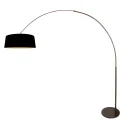 Steinhauer arc luminaire LUMA DARK 1 flame E27 IP20, cocoa dimmable