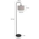 Steinhauer floor lamp STANG E27 IP20, dimmable