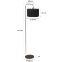 Steinhauer floor lamp STANG E27 IP20, dimmable