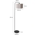Steinhauer Luminaria de pedestal STANG E27 IP20, regulable