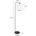 Steinhauer Luminaria de pedestal STANG E27 IP20, regulable