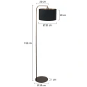 Steinhauer floor lamp STANG E27 IP20, dimmable