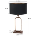 Steinhauer Luminaria de pedestal STANG E27 IP20, regulable