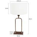 Steinhauer Luminaria de mesa STANG E27 IP20, regulable
