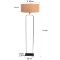 Steinhauer floor lamp STANG E27 IP20, dimmable