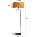 Steinhauer floor lamp STANG E27 IP20, dimmable