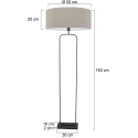 Steinhauer Luminaria de pedestal STANG E27 IP20, regulable
