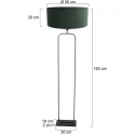 Steinhauer Luminaria de pedestal STANG E27 IP20, regulable
