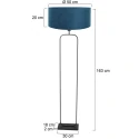 Steinhauer Luminaria de pedestal STANG E27 IP20, regulable