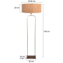 Steinhauer Luminaria de pedestal STANG E27 IP20, regulable