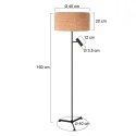 Steinhauer Luminaria de pedestal STANG E27 + GU10 IP20, regulable