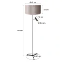 Steinhauer Luminaria de pedestal STANG E27 + GU10 IP20, regulable