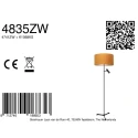 Steinhauer Luminaria de pedestal STANG E27 + GU10 IP20, regulable