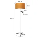 Steinhauer Luminaria de pedestal STANG E27 + GU10 IP20, regulable