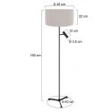 Steinhauer Luminaria de pedestal STANG E27 + GU10 IP20, regulable