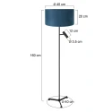 Steinhauer Luminaria de pedestal STANG E27 + GU10 IP20, regulable