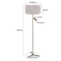 Steinhauer Luminaria de pedestal STANG E27 + GU10 IP20, regulable