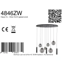 pendant luminaire BOLLIQUE 9 flames E27 + GU10 IP20, black dimmable