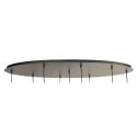 Steinhauer pendant luminaire BOLLIQUE 9 flames E27 + GU10 IP20, black dimmable