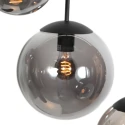 Steinhauer pendant luminaire BOLLIQUE 9 flames E27 + GU10 IP20, black dimmable