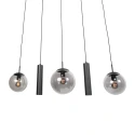 Steinhauer pendant luminaire BOLLIQUE 5 flames E27 + GU10 IP20, black dimmable