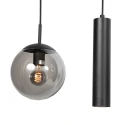 Steinhauer pendant luminaire BOLLIQUE 5 flames E27 + GU10 IP20, black dimmable