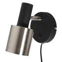 anne light & home Luminaria de pared FJORGARD de 1 llama E27 IP20, negro regulable
