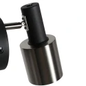 anne light & home Luminaria de pared FJORGARD de 1 llama E27 IP20, negro regulable