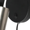anne light & home Luminaria de pared FJORGARD de 1 llama E27 IP20, negro regulable
