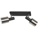 Luminaria de techo FJORGARD de 2 llamas E27 IP20, negro regulable