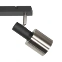 anne light & home Luminaria de techo FJORGARD de 2 llamas E27 IP20, negro regulable